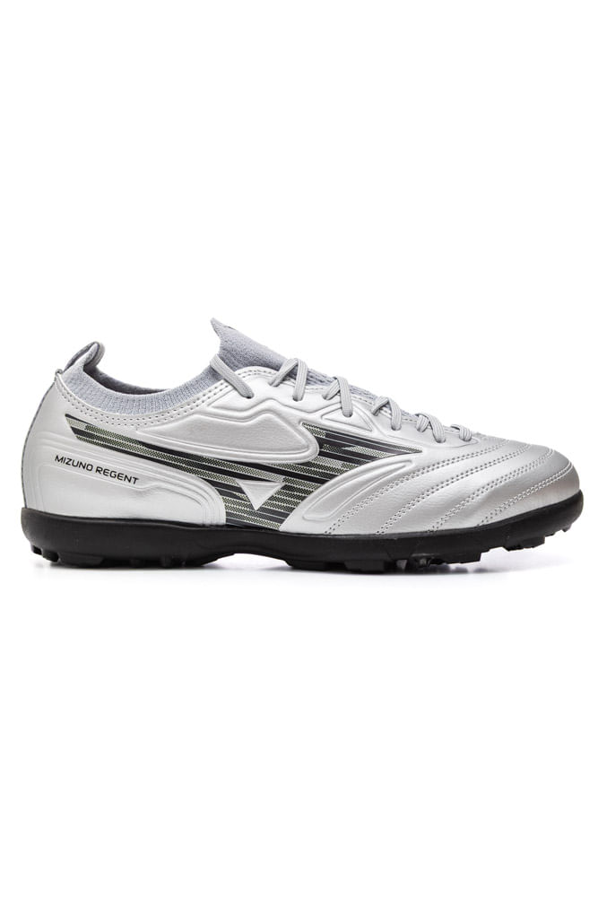 りー Chuteira Mizuno Society Regent As Junior Masculina Pra531 Prata