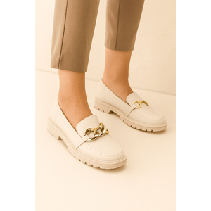 Sapato Beira Rio Oxford Feminino Tratorado Corrente 4283.105.9569 Branco