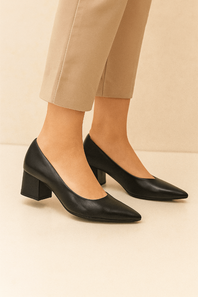 Sapato-Bottero-Scarpin-Feminino-Salto-Grosso-Couro-354901-Preto