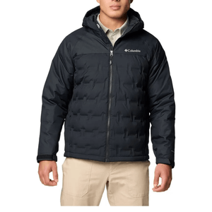 Jaqueta Down Columbia Masculina Grand Trek Iii Com Capuz Preto