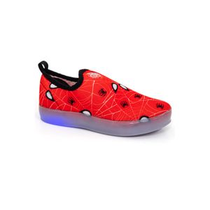 Tênis Crik Casual Infantil Menino Luz Led Cr01/Aranha Vermelho