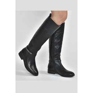 Bota Via Marte Montaria Cano Alto Feminina Napa Montana 085-013-01 Preto