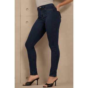 Calça Jeans Skinny Lunender Cintura Média Elastano Jv023 Azul