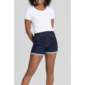Blusa Cropped Lunender Malha Canelada 00465 Off-White