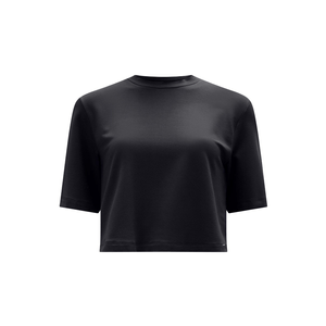 Blusa Curta Lunender Básica Manga Curta Em Malha 00396 Preto
