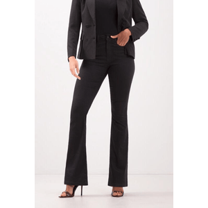 Calça Flare Lunender Sarja Cintura Alta 20544 Preto