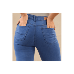 Calça Jeans Skinny Lunender Cintura Média Elastano Jv025 Azul