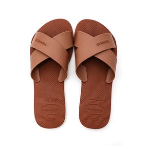 Chinelo Havaianas Aqua Metallic Slide Feminino Marrom