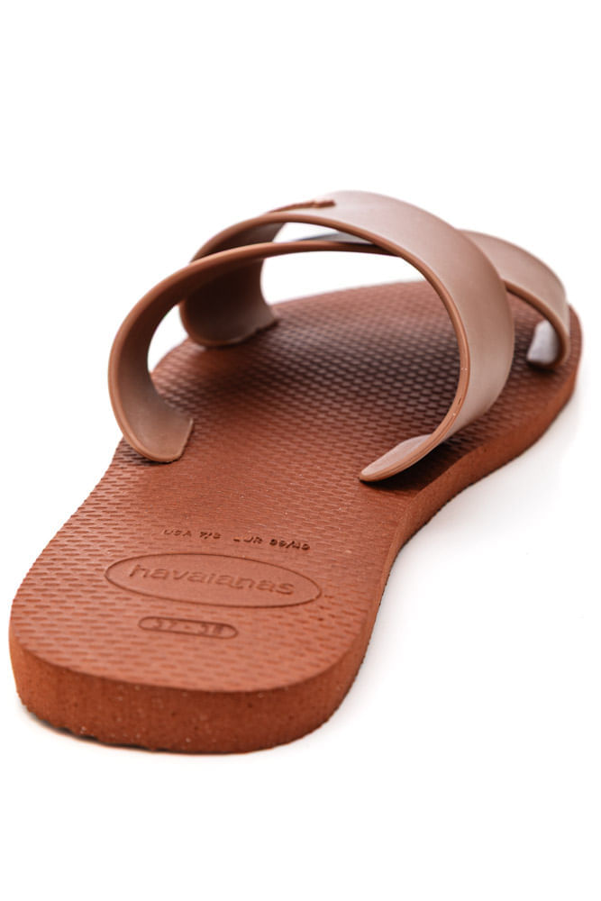 Chinelo-Havaianas-Aqua-Metallic-Slide-Feminino-Marrom