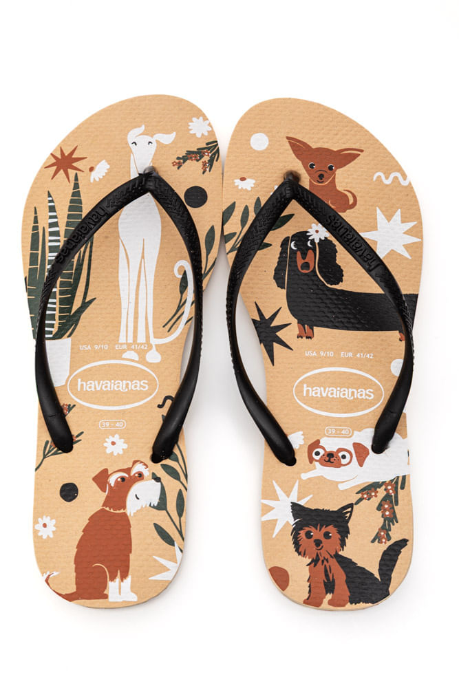 Chinelo-De-Dedo-Havaianas-Slim-Pets-Fc-Bege