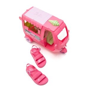 Sandália Grendene Infantil Menina Barbie Com Sorveteria 23221-Bp751 Rosa