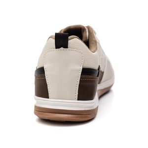 Sapatênis Zapy Casual Masculino Couro Ecológico 7229 Off-White