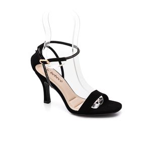 Sandália Bebecê Salto Fino Feminina Tira Em Strass T7539-467nb Preto