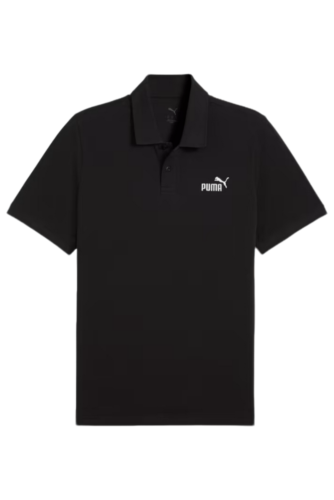 Camisa Polo Puma Essentials No. 1 Logo Pique Masculina 682552 Preto