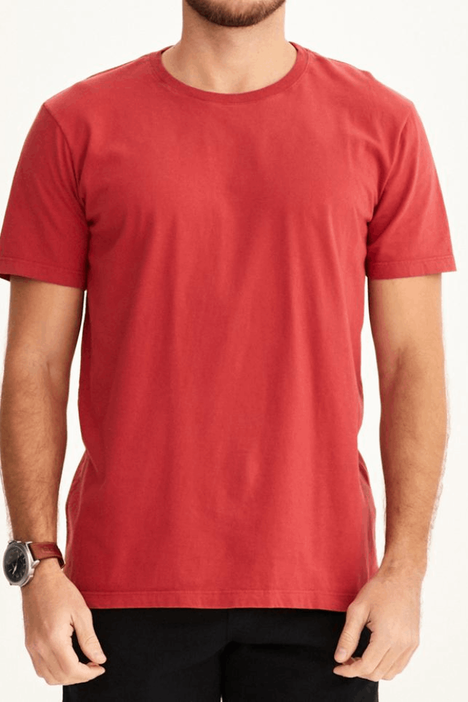 Camiseta-T-Shirt-Mode-On-Masculina-Manga-Curta-Algodao-12443-Vermelho