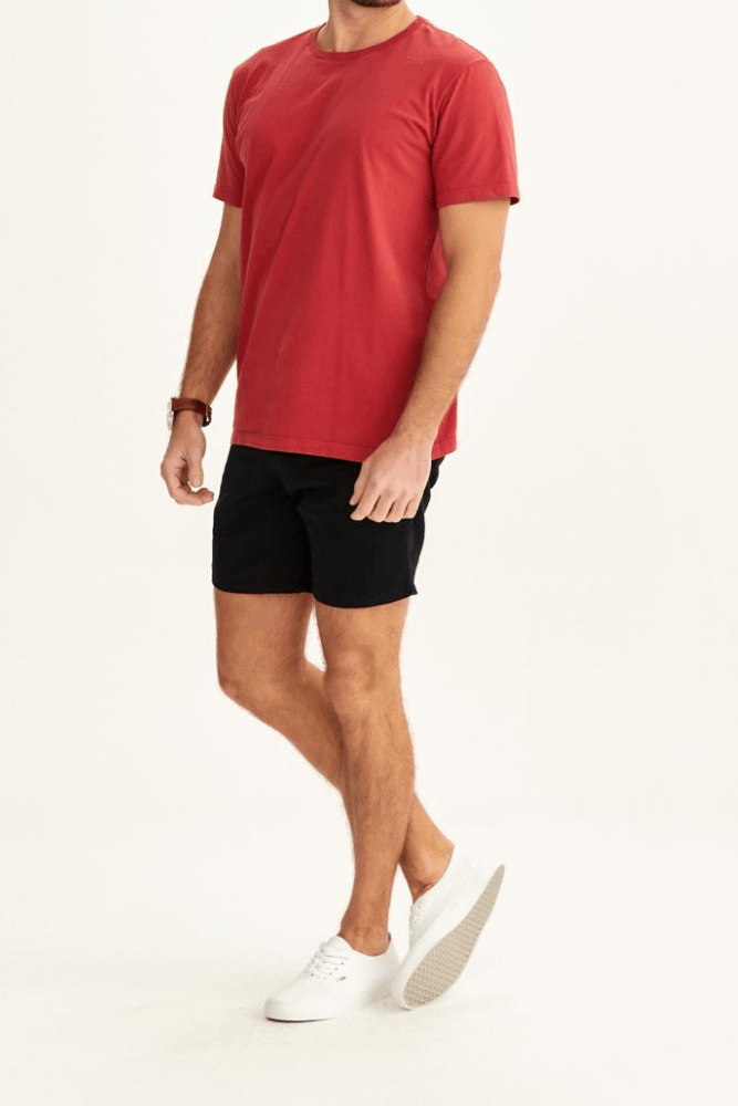 Camiseta-T-Shirt-Mode-On-Masculina-Manga-Curta-Algodao-12443-Vermelho