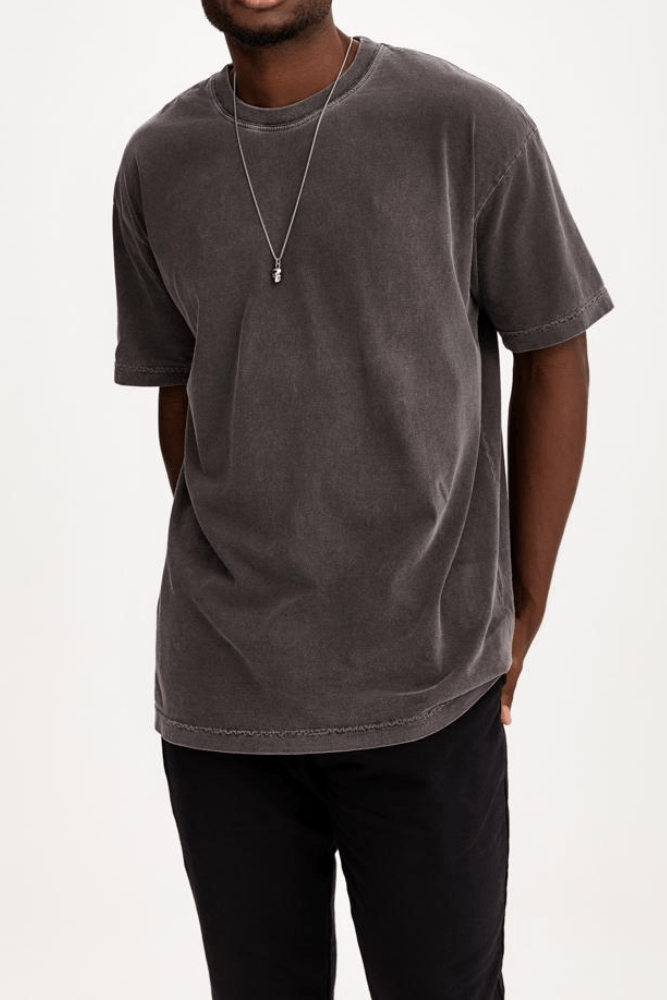 Camiseta-T-Shirt-Mode-On-Masculina-Manga-Curta-Algodao-12445-Chumbo