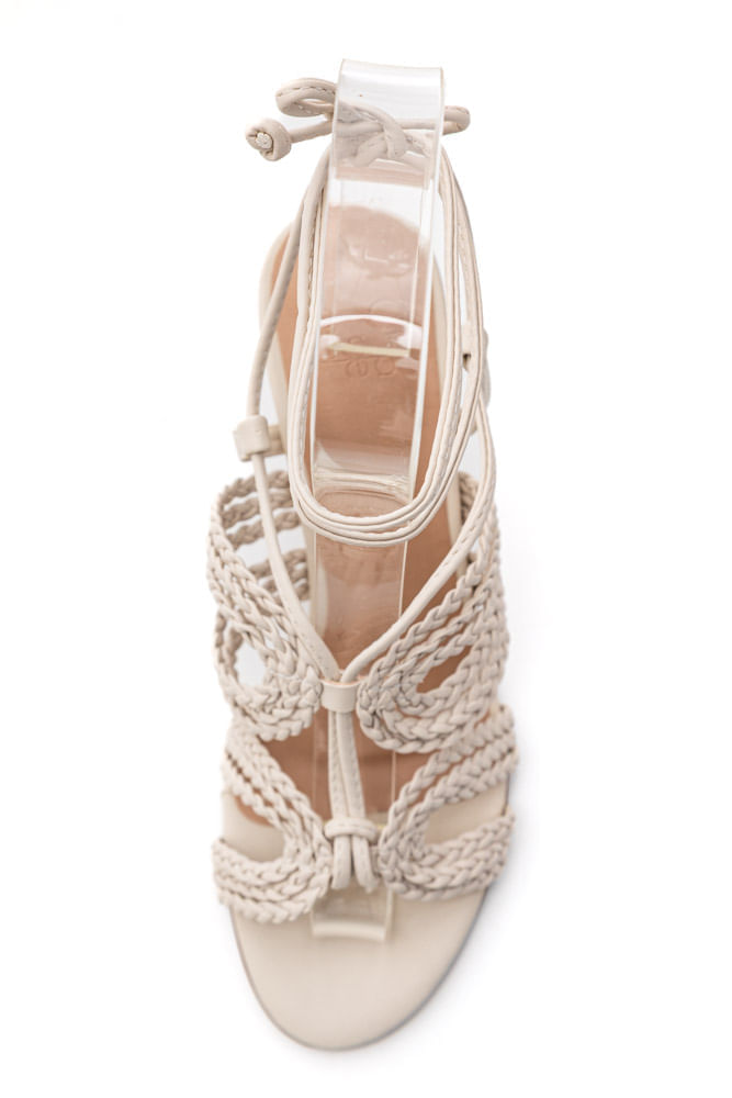 Sandália Chá De Mel Feminina Salto Fino 8447-90963 Off-White