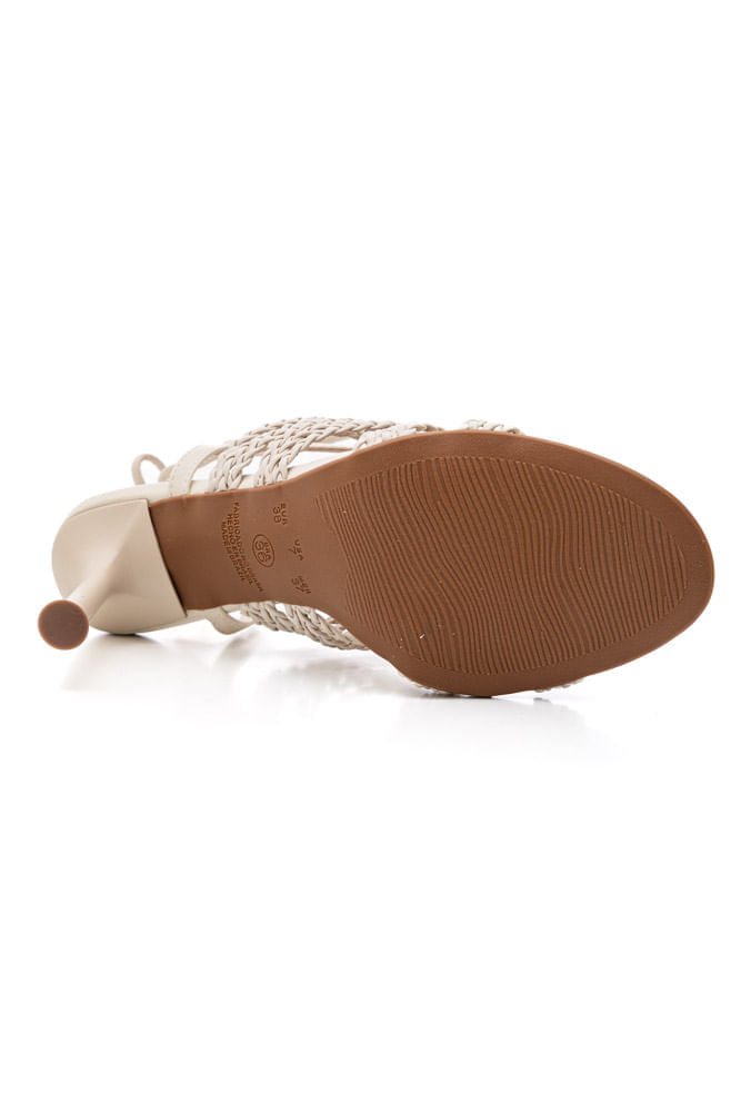 Sandália Chá De Mel Feminina Salto Fino 8447-90963 Off-White