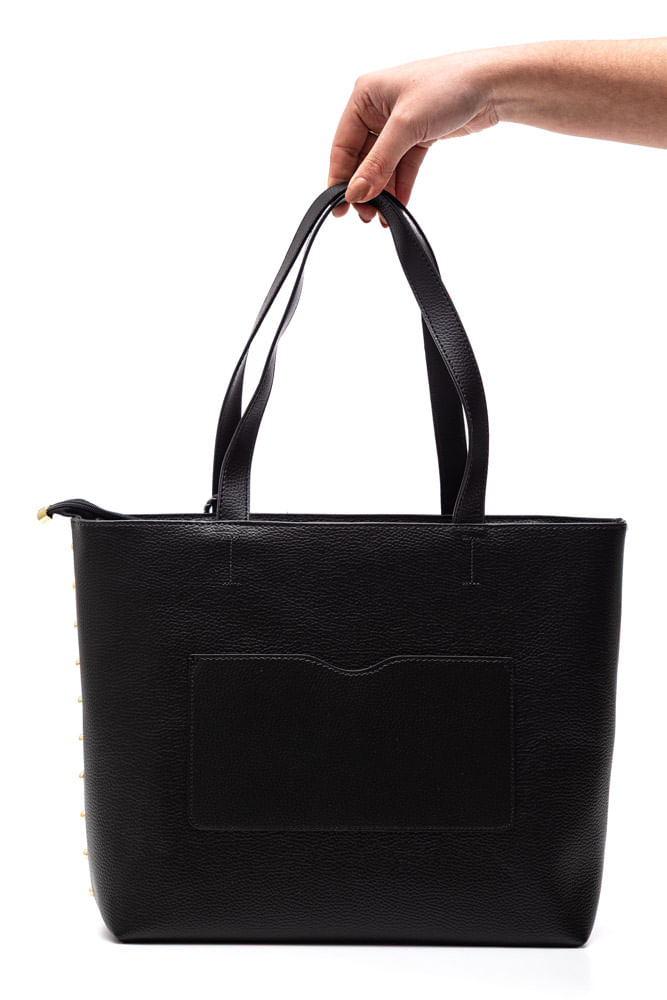 Bolsa Beira Rio Transversal Feminina Botão Magnético 80034.2 Preto