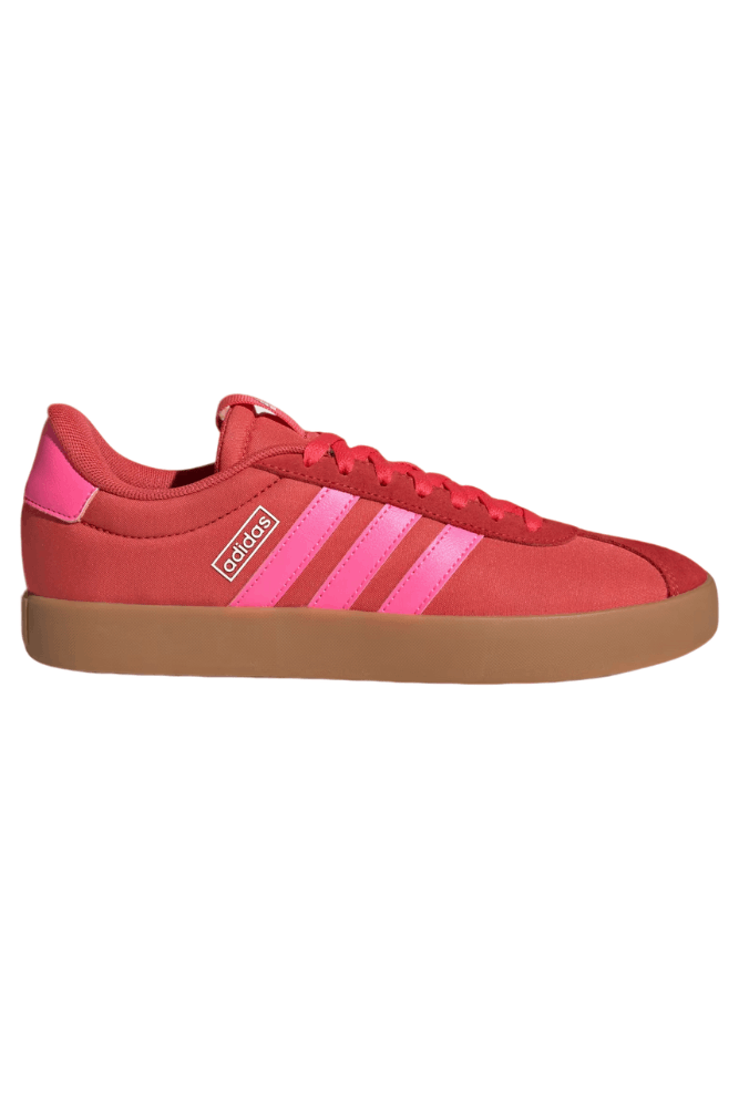 Tênis Adidas Vl Court 3.0 Feminino Em Couro Js2056 Vermelho