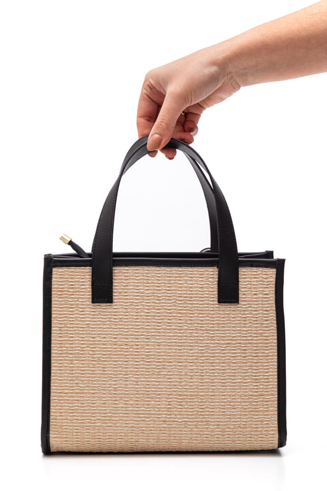 Bolsa Vizzano Feminina De Mão Em Palha 10103.1.30369 Preto