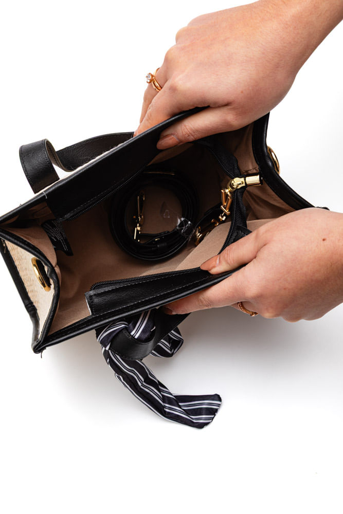 Bolsa Vizzano Feminina De Mão Em Palha 10103.1.30369 Preto