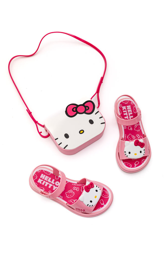 Sandália Grendene Hello Kitty Infantil Com Bolsa 23349-Bo812 Rosa