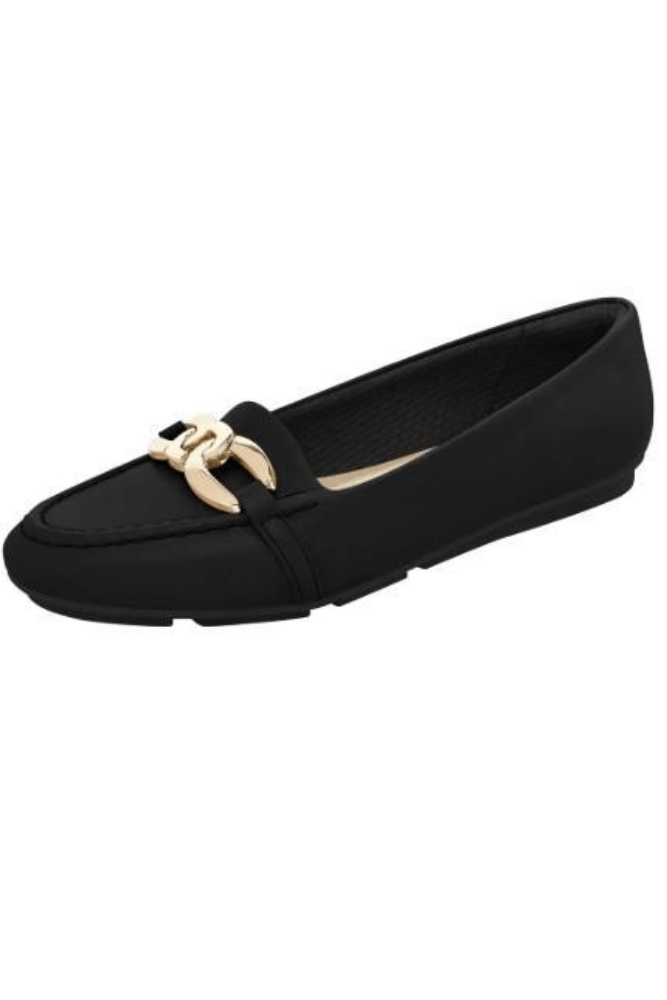 Sapatilha Piccadilly Mocassim Feminina 122013 Preto