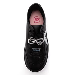 Tênis Molekinha Casual Juvenil Menina Cadarço Cetim 2565.117 Preto