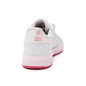 Tênis Adidas Grand Court Infantil Menina Com Cadarço Jr6096 Branco