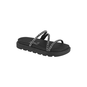 Chinelo Vizzano Papete Feminina Brilho 6459.118 Preto