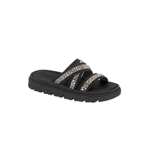 Chinelo Moleca Papete Feminino Strass 5504.108.29184 Preto