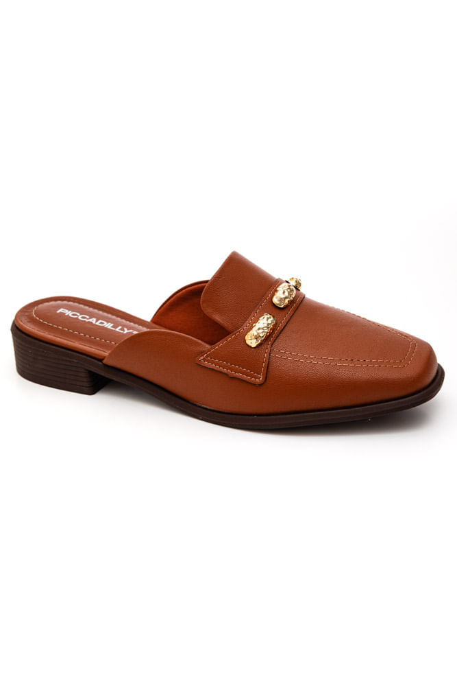 Sapatilha Piccadilly Giovanna Feminina Mule 662009 Caramelo