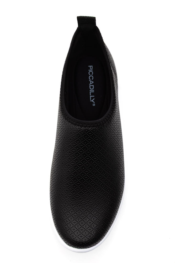 Tênis Piccadilly Vicky Feminino Silp-On 950032 Preto