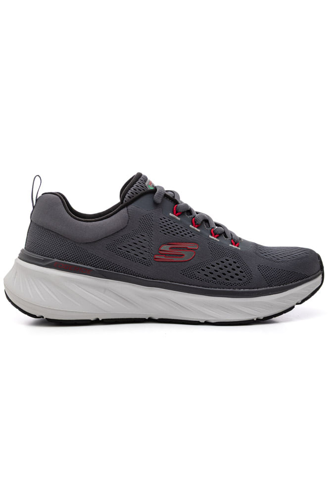Tênis Caminhada Masculino Skechers Dlux Walker 232840-Ccrd Chumbo