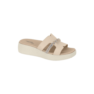 Tamanco Modare  Ultra Conforto Feminino Strass 7189.103 Off-White