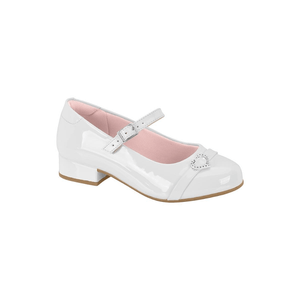 Sapatilha Molekinha Saltinho Infantil Menina Verniz  2528.119 Branco