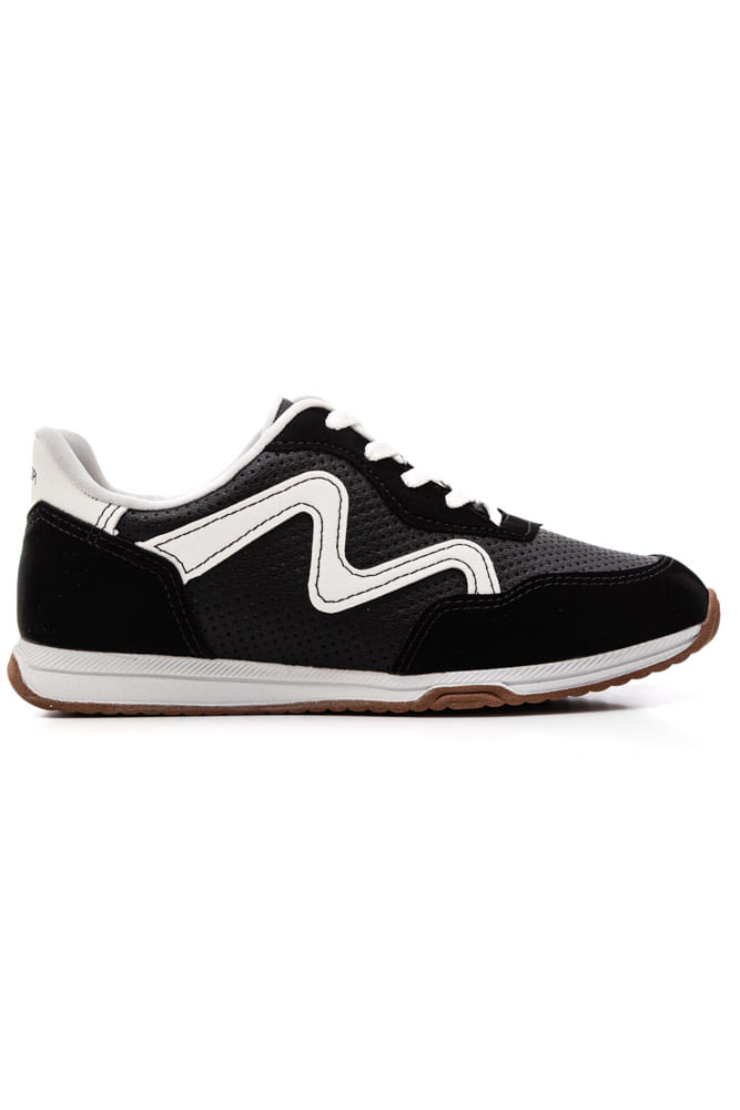 Tênis Mississipi Casual Feminino Jogging Mf581-05 Preto