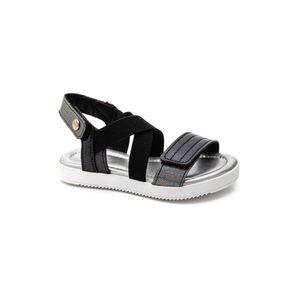 Sandália Klin Rasteira Infantil Menina Velcro 421.058-2 Preto