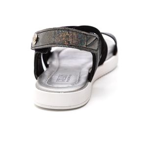 Sandália Klin Rasteira Infantil Menina Velcro 421.058-2 Preto