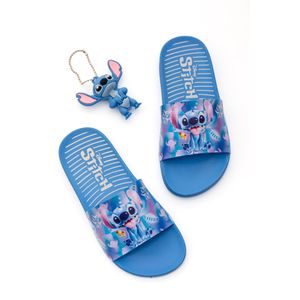 Chinelo Grendene Juvenil Menina Stitch Key Com Chaveiro 23406-Br403 Azul