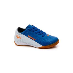 Chuteira Runway Futsal Indoor Infantil Com Cadarço 8011-3 Azul