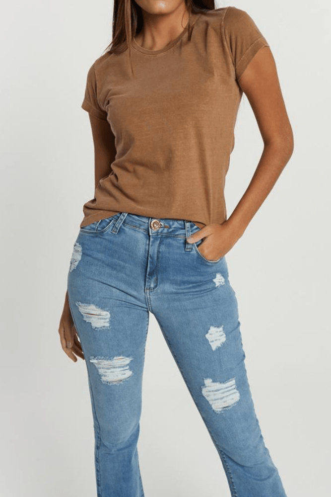 Blusa-Cha-De-Mel-T-Shirt-Feminina-Algodao-12446-Marrom