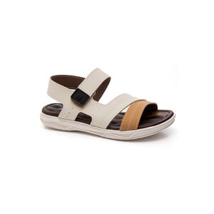 Sandália Molekinho Juvenil Menino Em Velcro 2402.849 Off-White