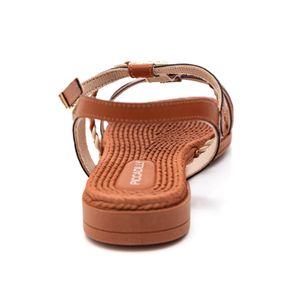 Sandália Piccadilly Rasteiro Feminino Confortável 513040 Caramelo