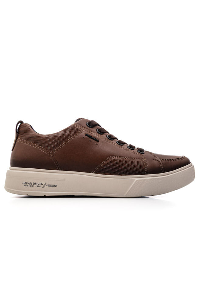 Sapatênis Pegada Casual Masculino Em Couro 111902-03 Marrom