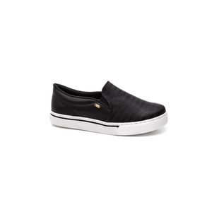 Tênis Via Marte Slip On Feminino Em Napa 016-023-01 Preto