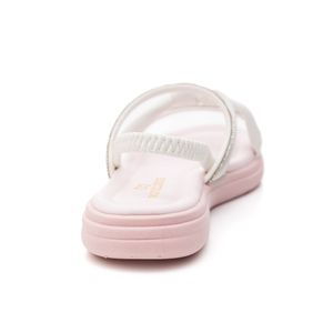 Sandália World Colors Rasteira Juvenil Menina Elástico 377.001-42 Rosa