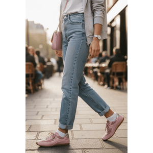 Tênis Chá De Mel Casual Feminino Em Camurça 11.005 Rosa